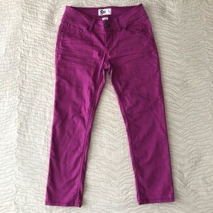 Y2K SO Women’s 26 Pink/Purple Denim Capri Pants